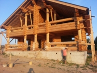 Шлифовка сруба плотники